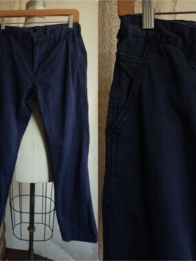 MatchStick Argus Chino Pants, Size 30, Navy Blue, Straight Leg